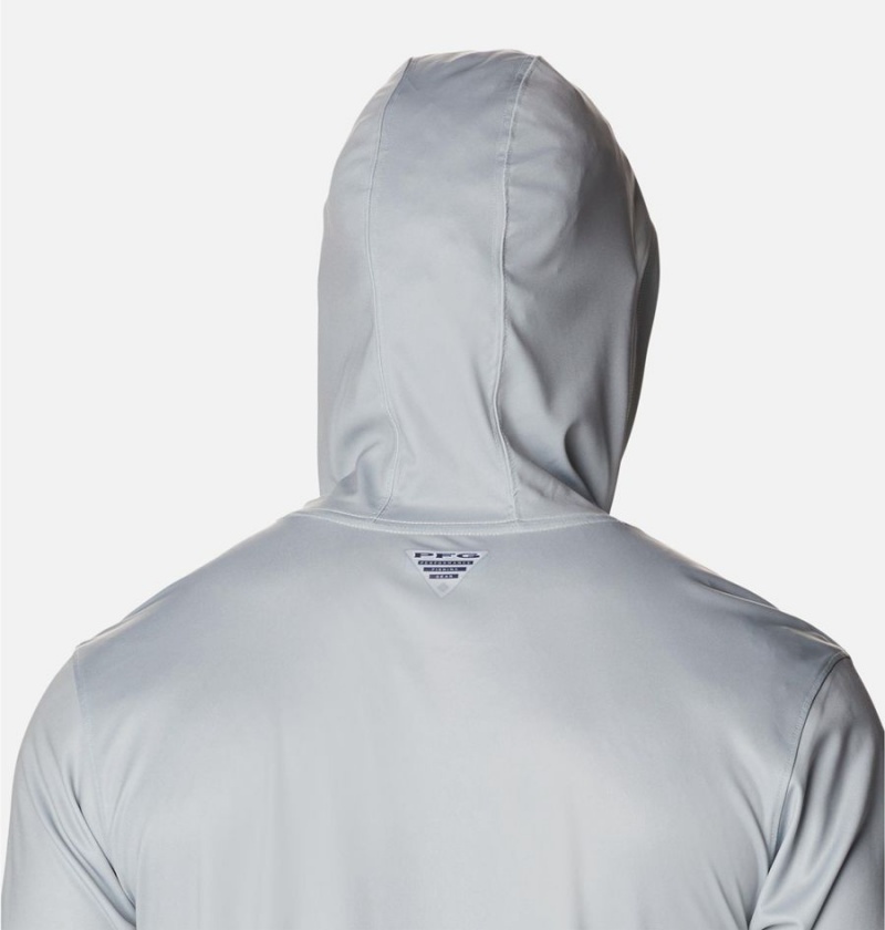 Columbia PFG Terminal Tackle Fish Flag Men's Hoodie Grey | QNBVLM-320