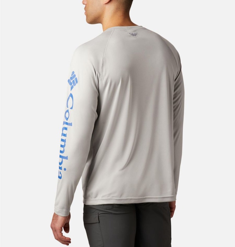 Columbia PFG Terminal Tackle Heather Long Sleeve Men's T-Shirt Grey | JMXUAS-907