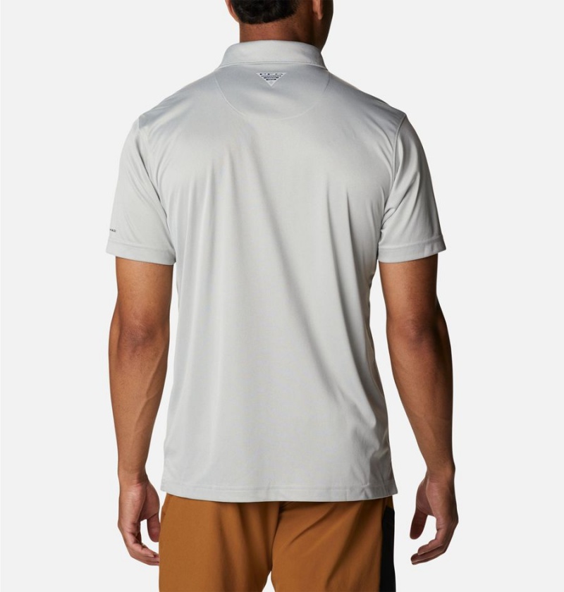 Columbia PFG Terminal Tackle Heather Men's Polo Shirt Grey | SYZEPK-803