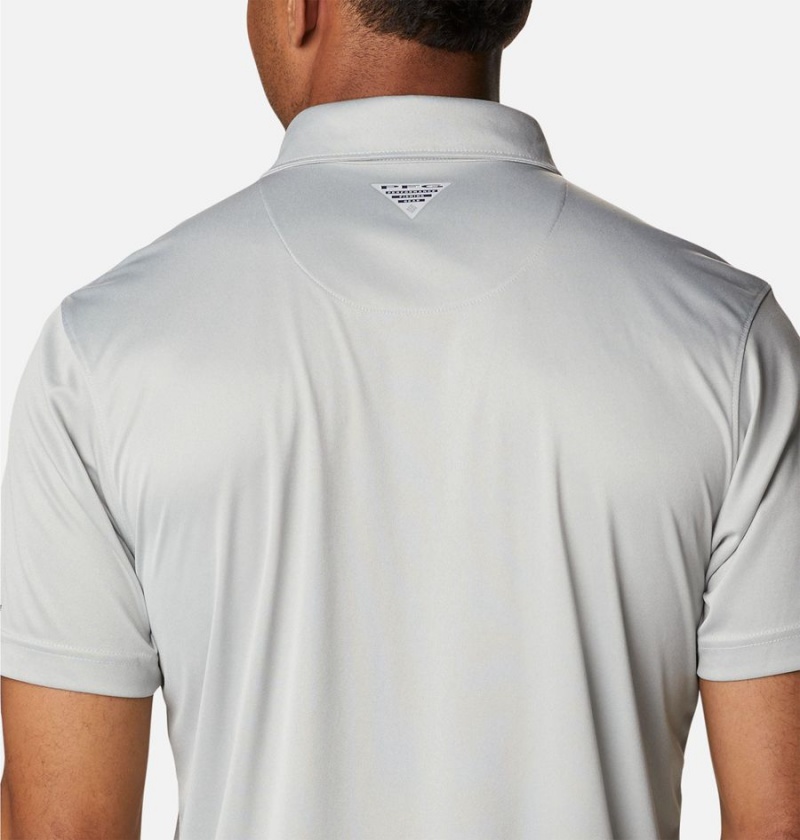 Columbia PFG Terminal Tackle Heather Men's Polo Shirt Grey | SYZEPK-803