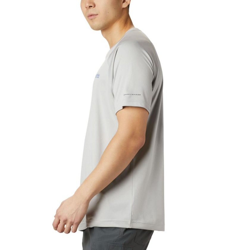 Columbia PFG Terminal Tackle Heather Short Sleeve Men's T-Shirt Grey | LHZAFN-170