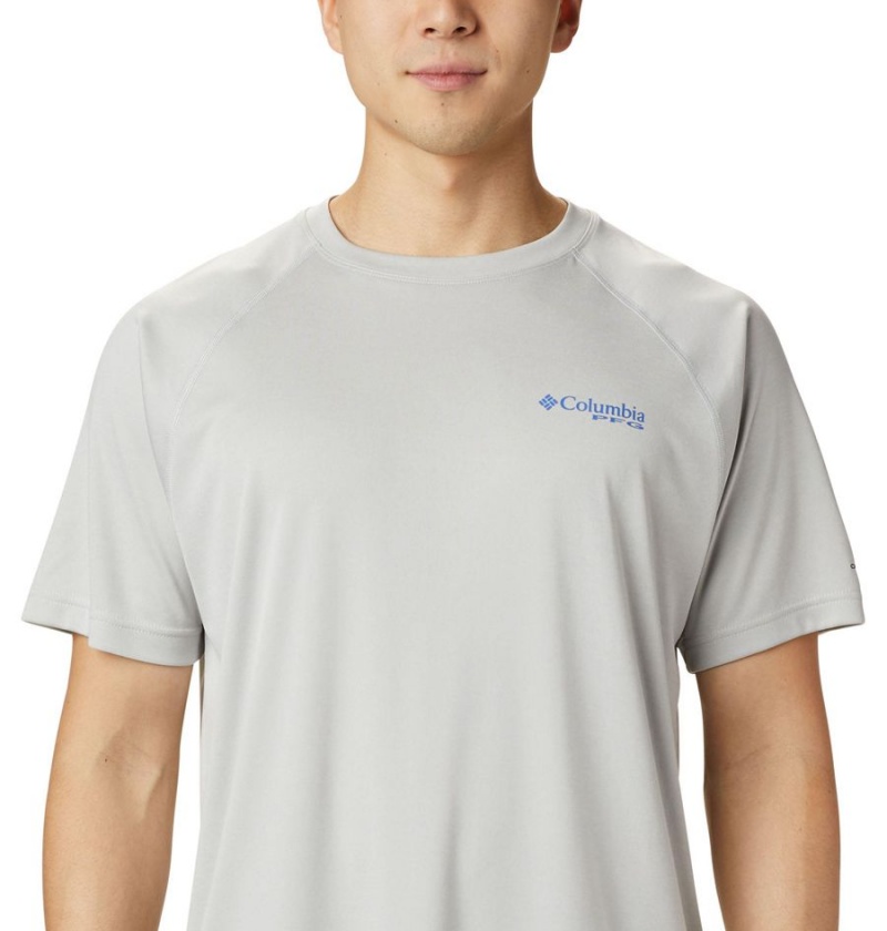 Columbia PFG Terminal Tackle Heather Short Sleeve Men's T-Shirt Grey | LHZAFN-170