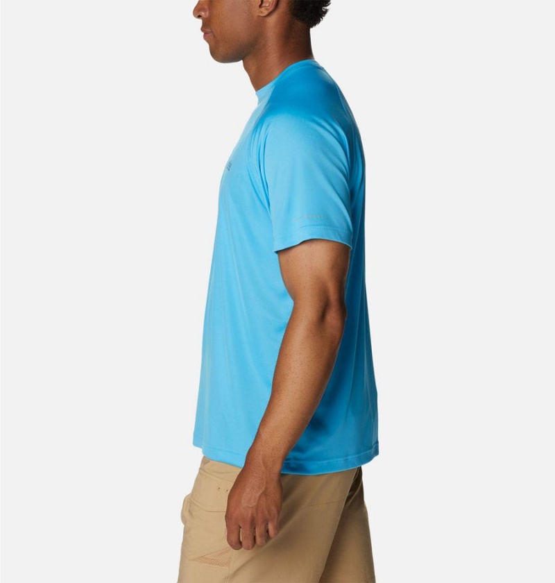 Columbia PFG Terminal Tackle Heather Short Sleeve Men's T-Shirt Blue | SHJMAG-183