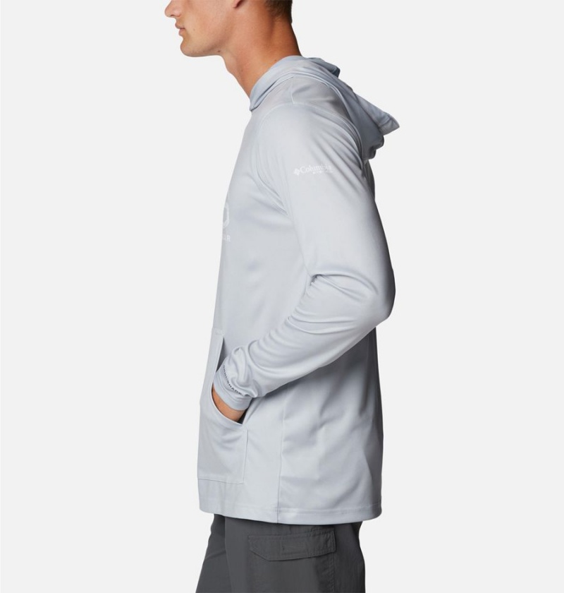 Columbia PFG Terminal Tackle Hooks Men's Hoodie Grey | PKTGIU-946