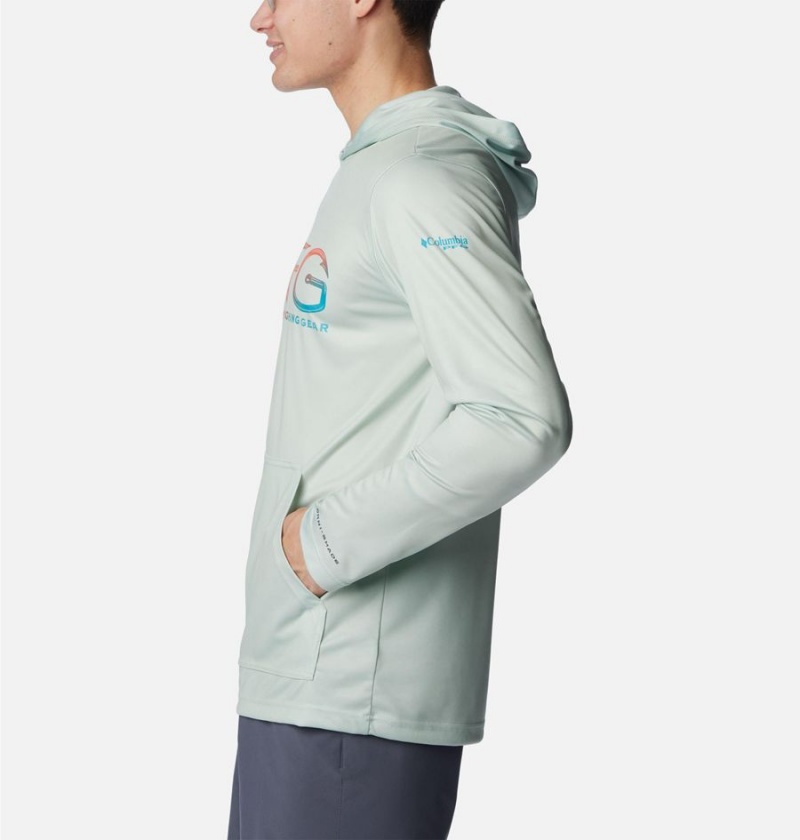 Columbia PFG Terminal Tackle Hooks Men's Hoodie Green | GHOXTN-782