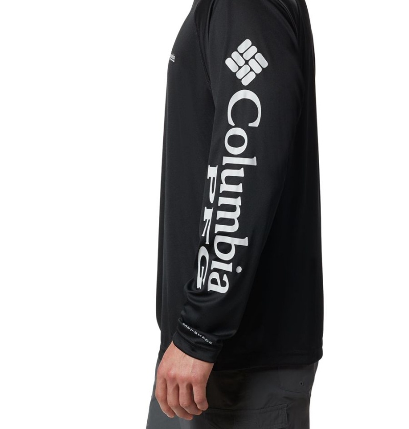 Columbia PFG Terminal Tackle Long Sleeve Men's T-Shirt Black | NUGSYB-689