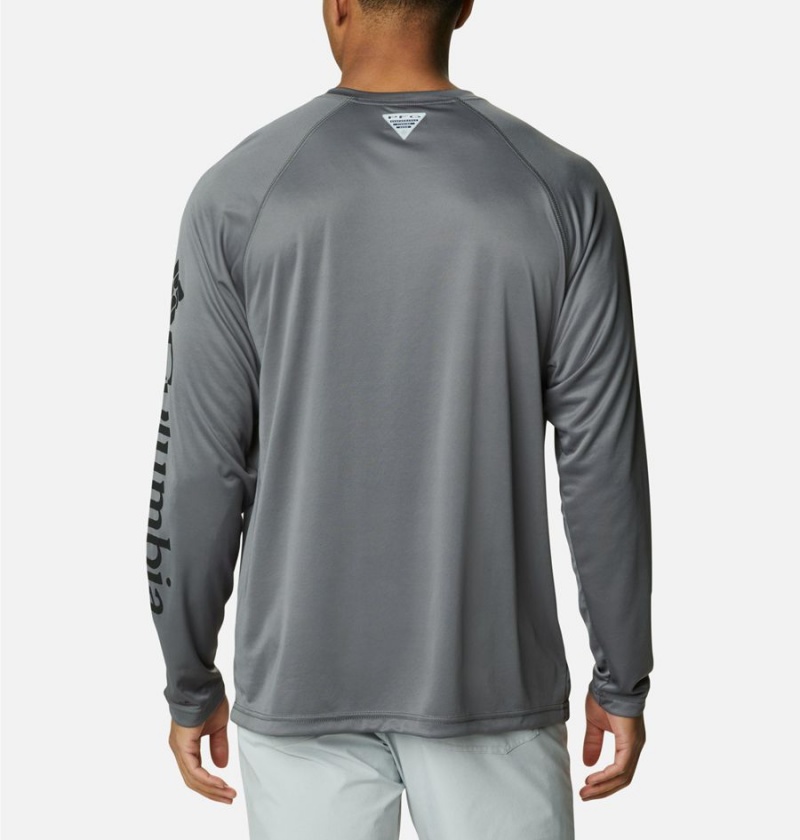 Columbia PFG Terminal Tackle Long Sleeve Men's T-Shirt Grey | LDWKVB-987