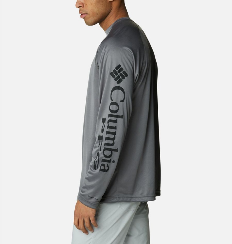 Columbia PFG Terminal Tackle Long Sleeve Men's T-Shirt Grey | LDWKVB-987