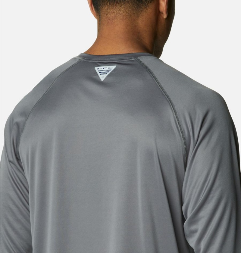 Columbia PFG Terminal Tackle Long Sleeve Men's T-Shirt Grey | LDWKVB-987