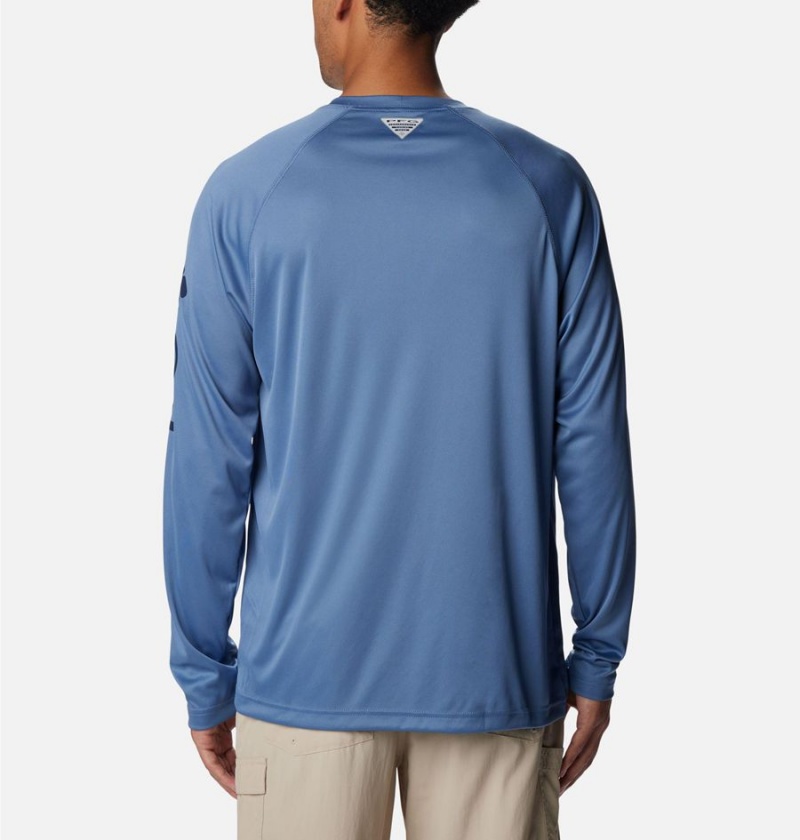 Columbia PFG Terminal Tackle Long Sleeve Men's T-Shirt Navy | OTQRZB-103