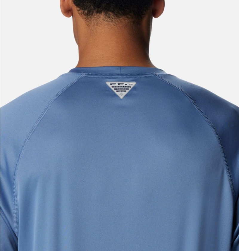 Columbia PFG Terminal Tackle Long Sleeve Men's T-Shirt Navy | OTQRZB-103