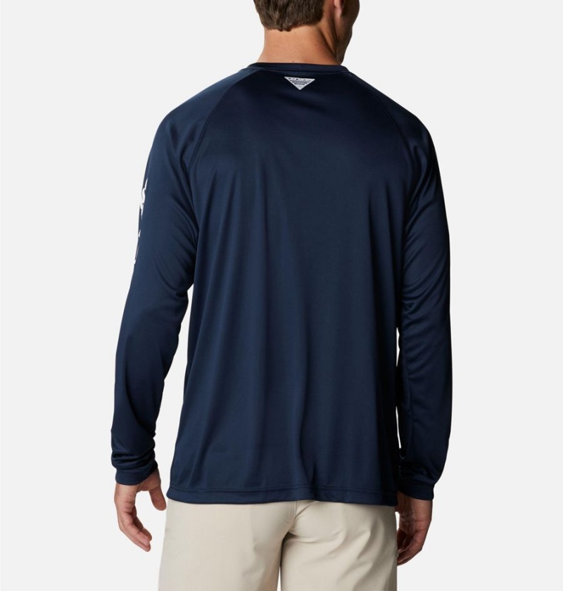 Columbia PFG Terminal Tackle Long Sleeve Men's T-Shirt Navy | YTLFRU-261