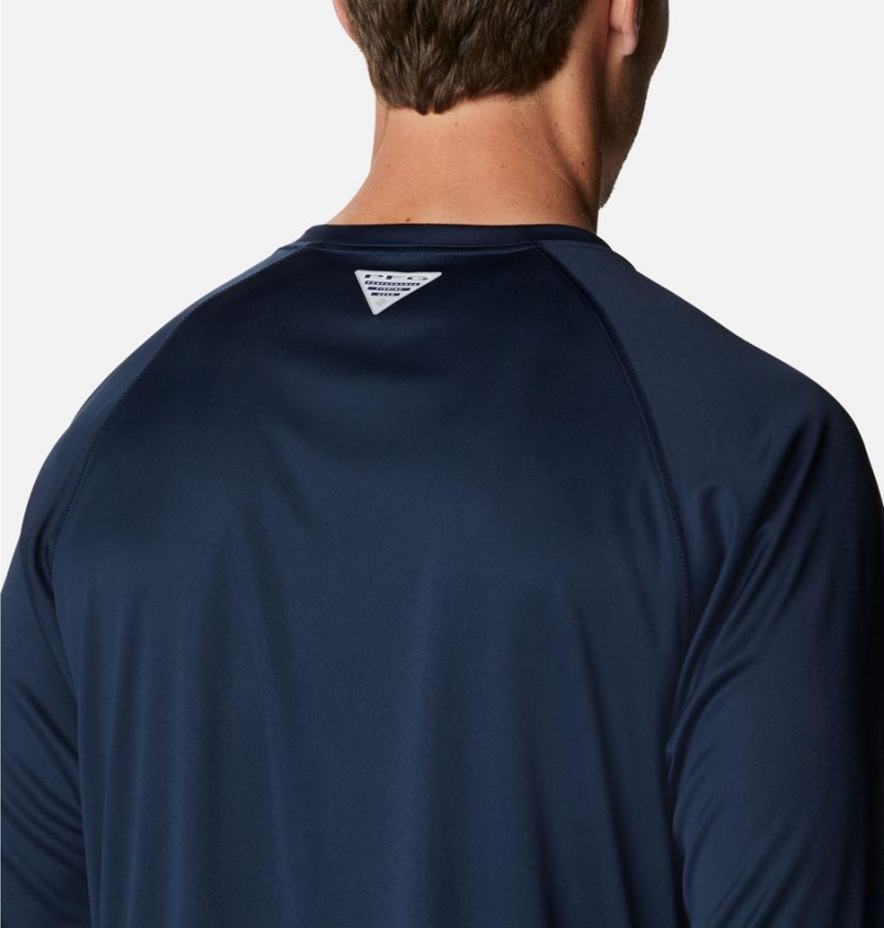 Columbia PFG Terminal Tackle Long Sleeve Men's T-Shirt Navy | YTLFRU-261