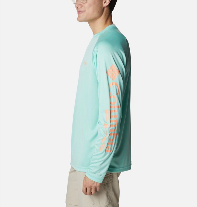 Columbia PFG Terminal Tackle Long Sleeve Men's T-Shirt Green | LTNYVH-135