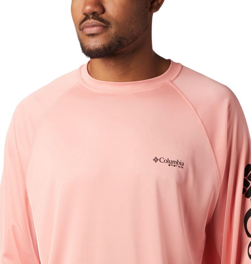 Columbia PFG Terminal Tackle Long Sleeve Men's T-Shirt Pink | VBKQCE-019
