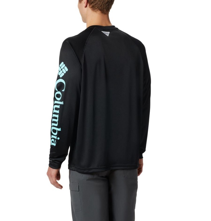 Columbia PFG Terminal Tackle Long Sleeve Men's T-Shirt Black | GMTWSF-260