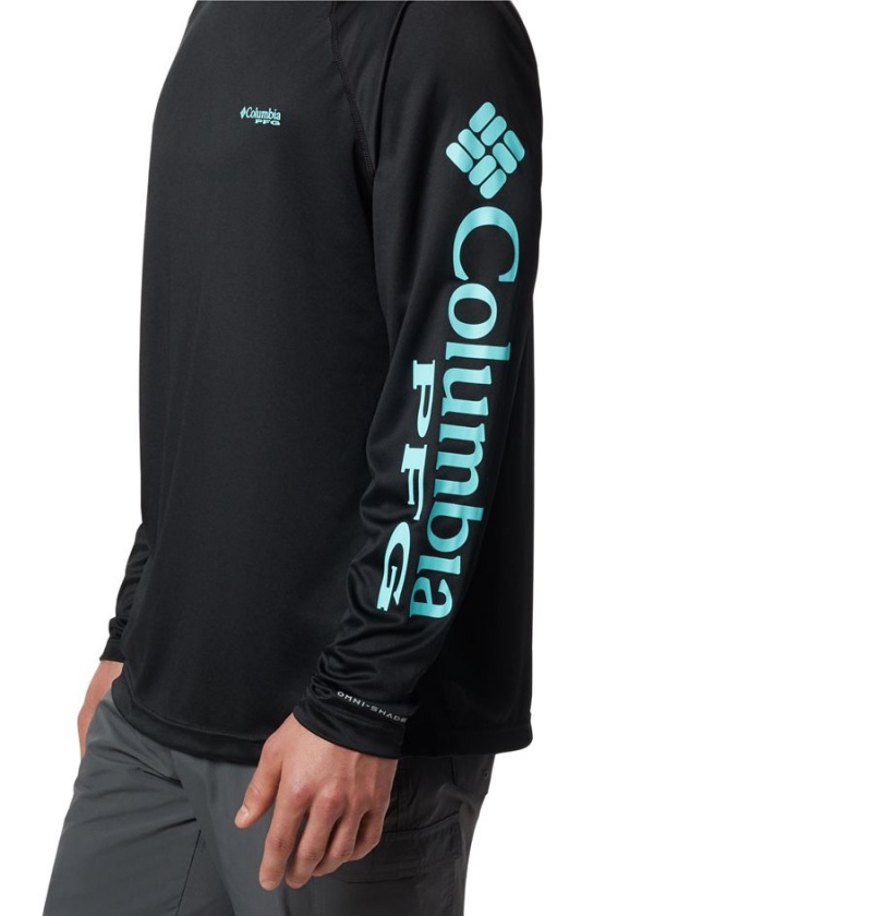 Columbia PFG Terminal Tackle Long Sleeve Men's T-Shirt Black | GMTWSF-260