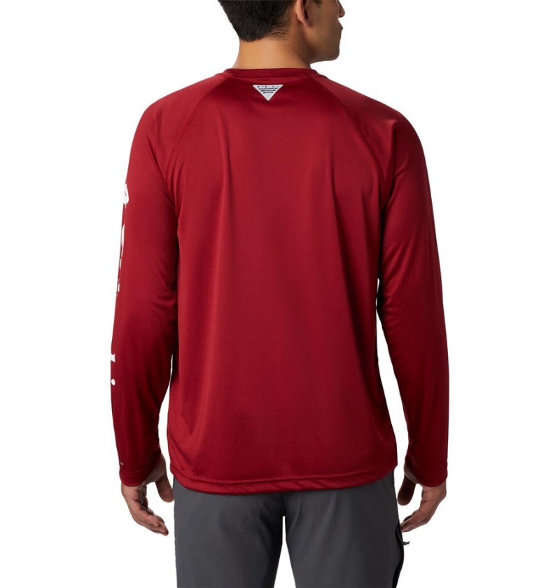 Columbia PFG Terminal Tackle Long Sleeve Men's T-Shirt Red | BVMTCQ-234