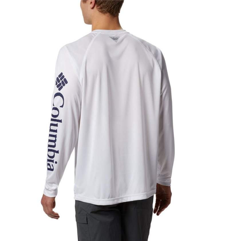 Columbia PFG Terminal Tackle Long Sleeve Men's T-Shirt White | XCRAFS-974
