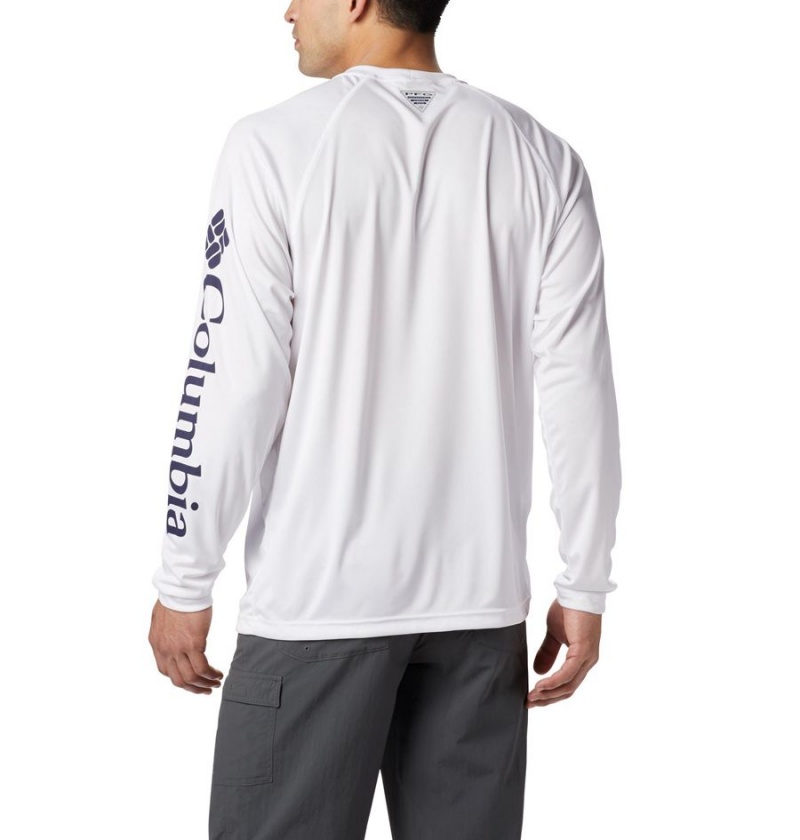 Columbia PFG Terminal Tackle Long Sleeve Men's T-Shirt White | XCRAFS-974