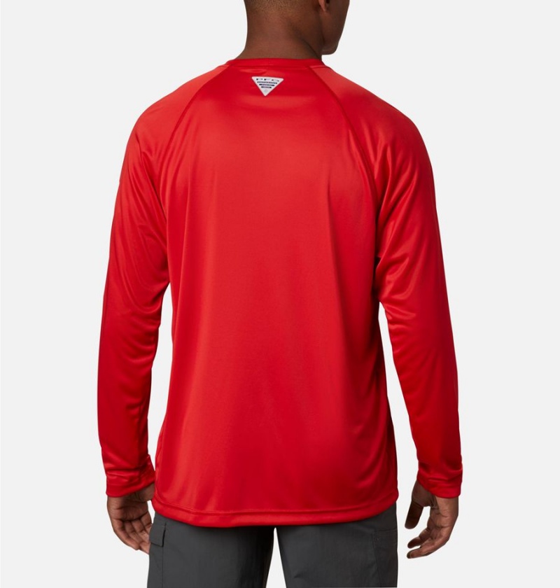 Columbia PFG Terminal Tackle Long Sleeve Men's T-Shirt Red | DYALUF-257