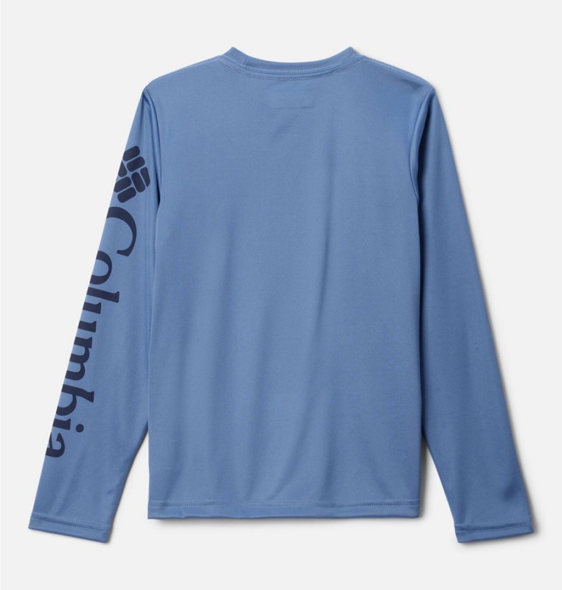 Columbia PFG Terminal Tackle Long Sleeve Kids' T-Shirt Blue | KABIRS-790