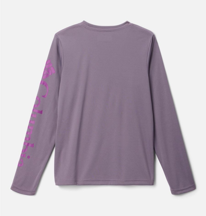 Columbia PFG Terminal Tackle Long Sleeve Kids' T-Shirt Purple | PTCSWB-268