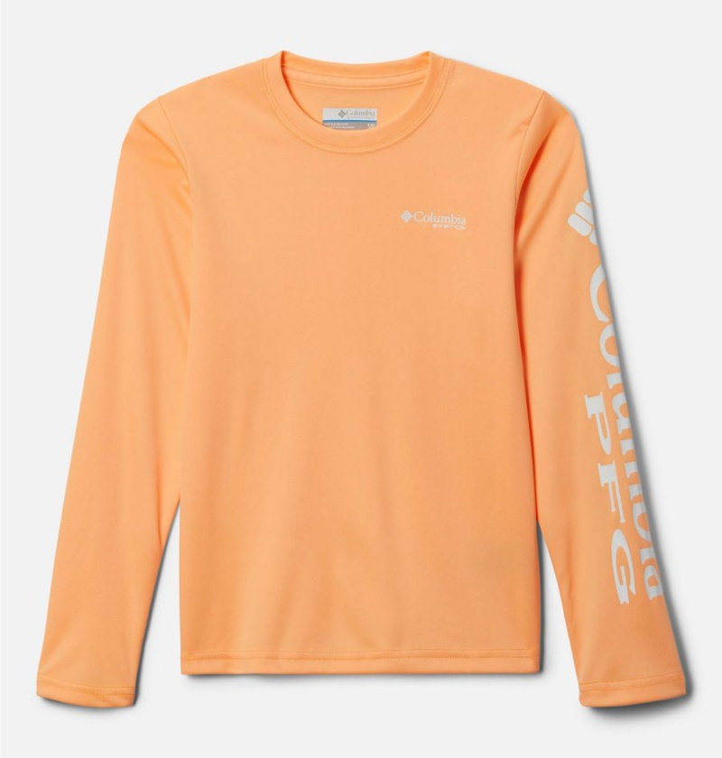 Columbia PFG Terminal Tackle Long Sleeve Kids\' T-Shirt Orange | AYCFRN-568