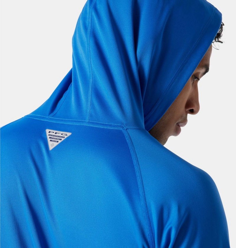 Columbia PFG Terminal Tackle Men's Hoodie Blue | KCQGEW-037
