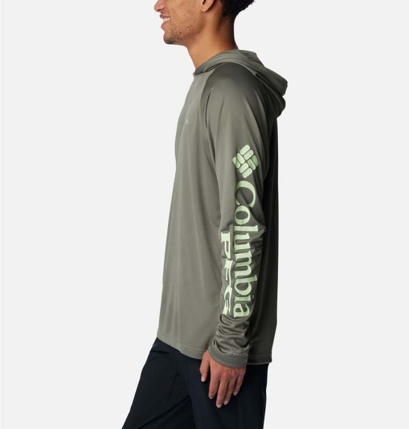 Columbia PFG Terminal Tackle Men's Hoodie Green | MEJCDP-164