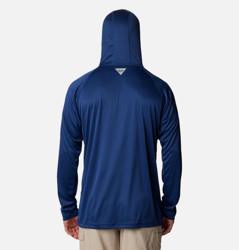 Columbia PFG Terminal Tackle Men's Hoodie Blue | FPOCXI-752