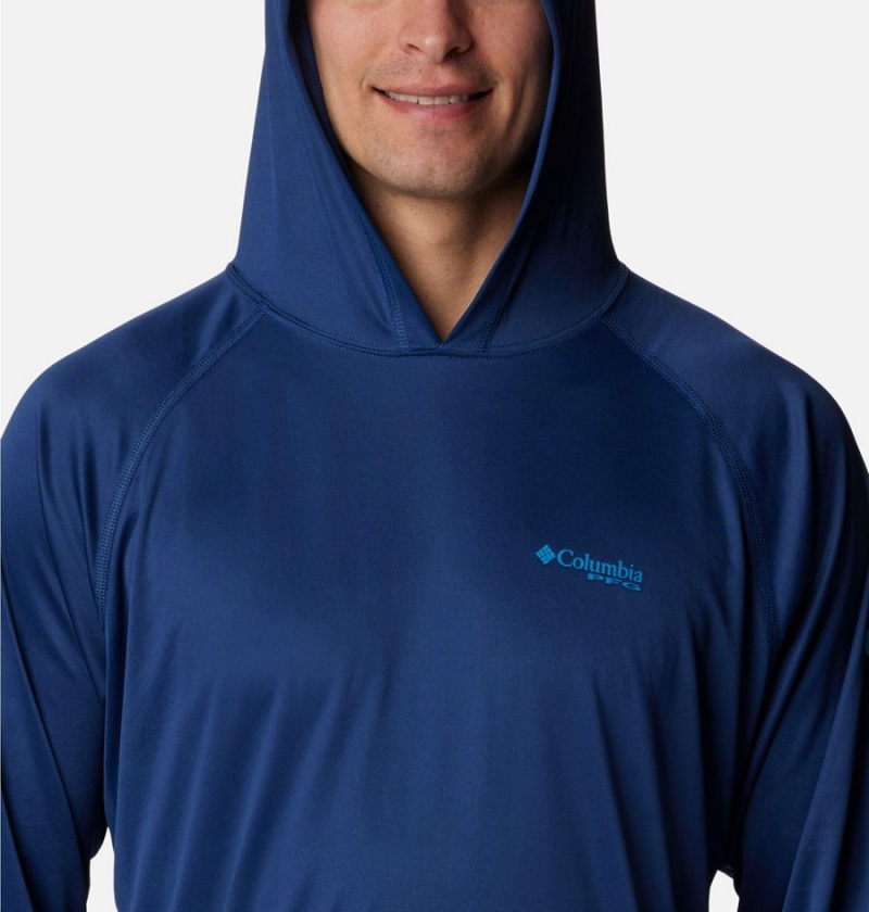 Columbia PFG Terminal Tackle Men's Hoodie Blue | FPOCXI-752