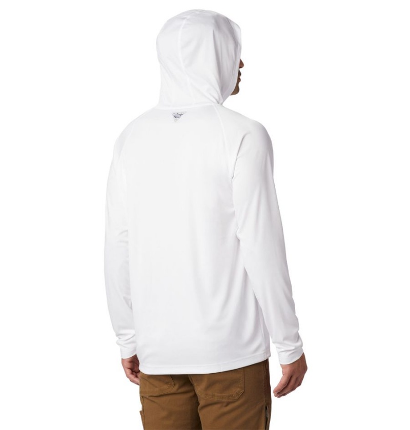 Columbia PFG Terminal Tackle Men's Hoodie White | HWLSYA-098