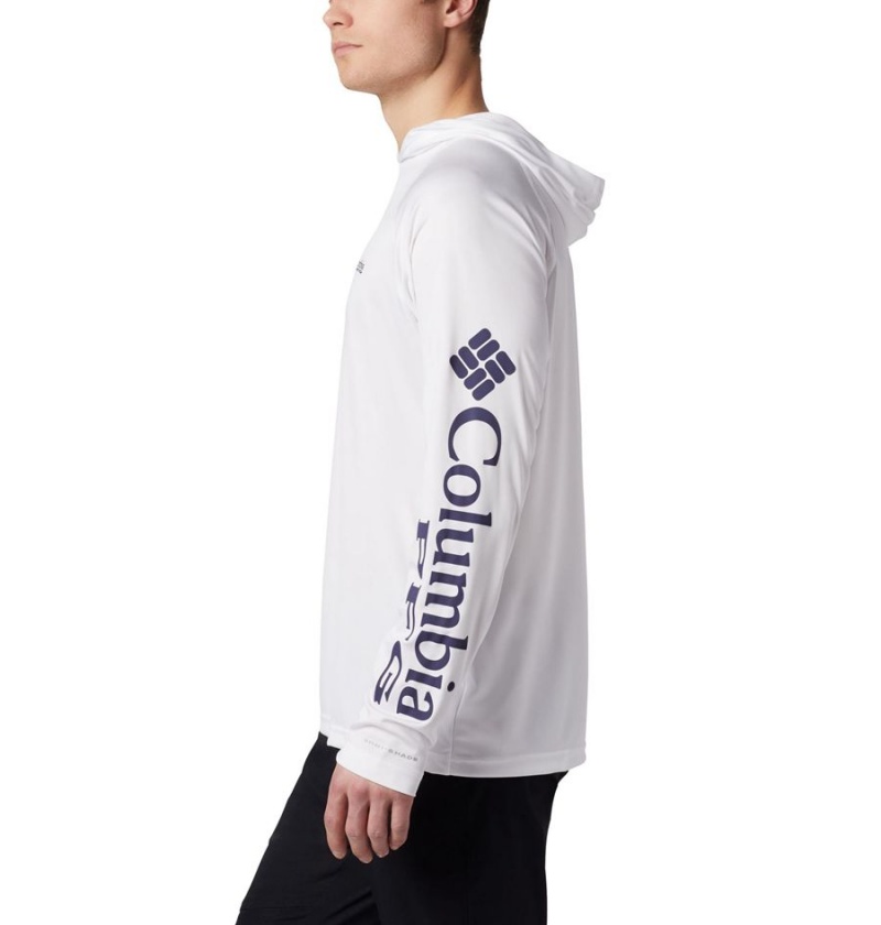 Columbia PFG Terminal Tackle Men's Hoodie White | HWLSYA-098