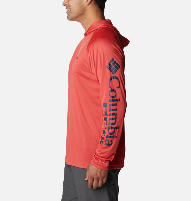 Columbia PFG Terminal Tackle Men's Hoodie Red | NWMFRX-417