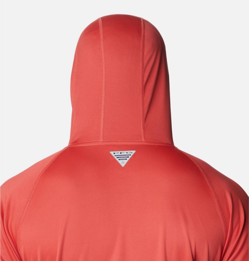 Columbia PFG Terminal Tackle Men's Hoodie Red | NWMFRX-417