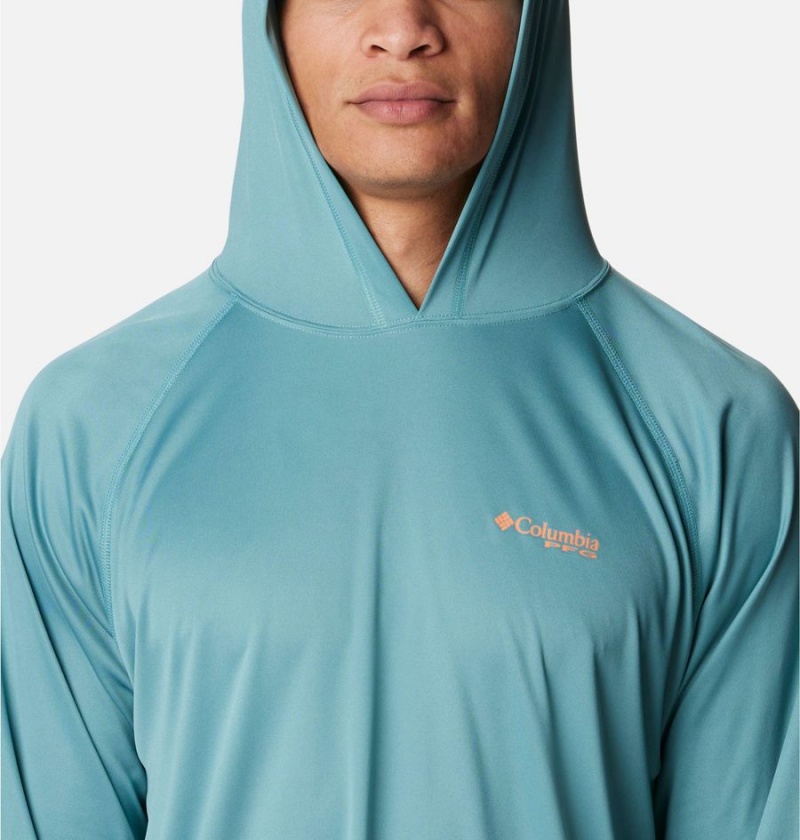 Columbia PFG Terminal Tackle Men's Hoodie Turquoise | WINXQC-451