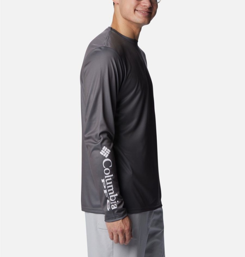 Columbia PFG Terminal Tackle Statetriot Long Sleeve Men's T-Shirt Grey | NGVPEB-652