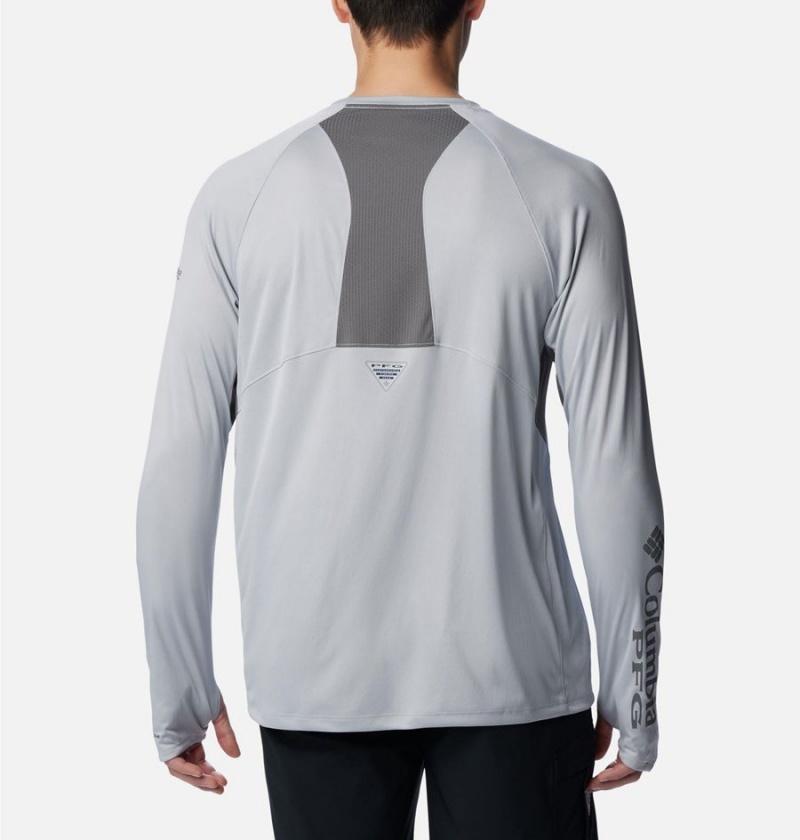 Columbia PFG Terminal Tackle Vent Long Sleeve Men's T-Shirt Grey | KJDUNG-870
