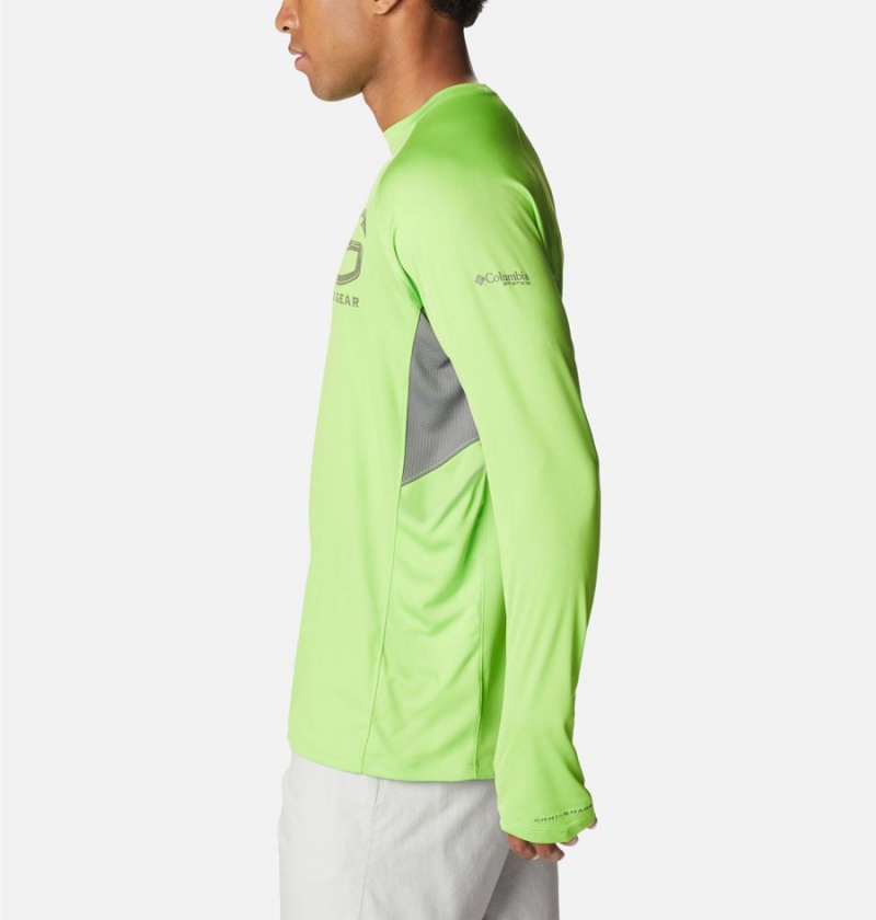 Columbia PFG Terminal Tackle Vent Long Sleeve Men's T-Shirt Green | IRDKMO-241