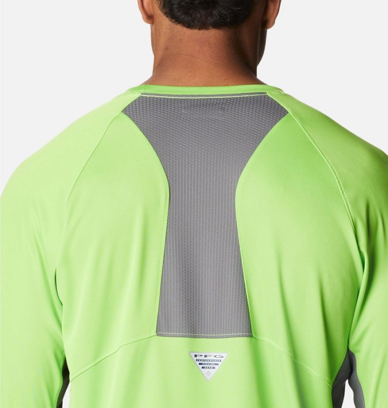 Columbia PFG Terminal Tackle Vent Long Sleeve Men's T-Shirt Green | IRDKMO-241