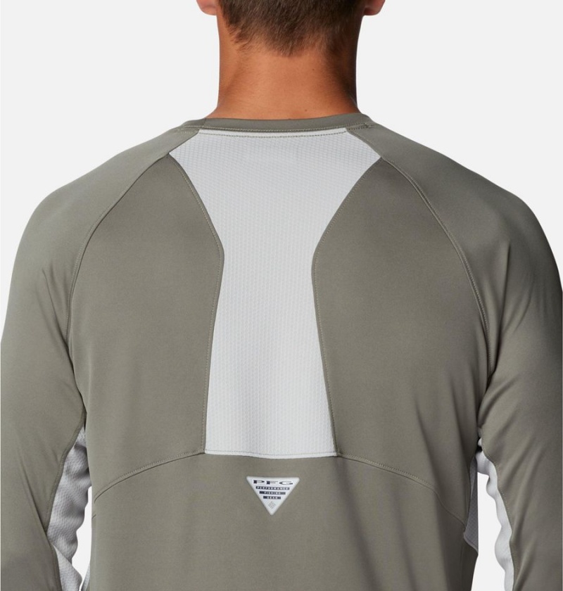 Columbia PFG Terminal Tackle Vent Long Sleeve Men's T-Shirt Green | ZCDGAU-081