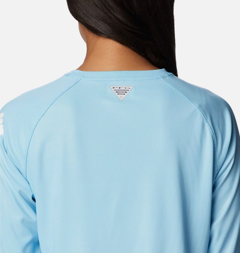 Columbia PFG Tidal Deflector Long Sleeve Women's T-Shirt Blue | DPNYTV-201