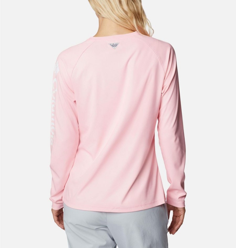 Columbia PFG Tidal Deflector Long Sleeve Women's T-Shirt Pink | MKGWVS-589