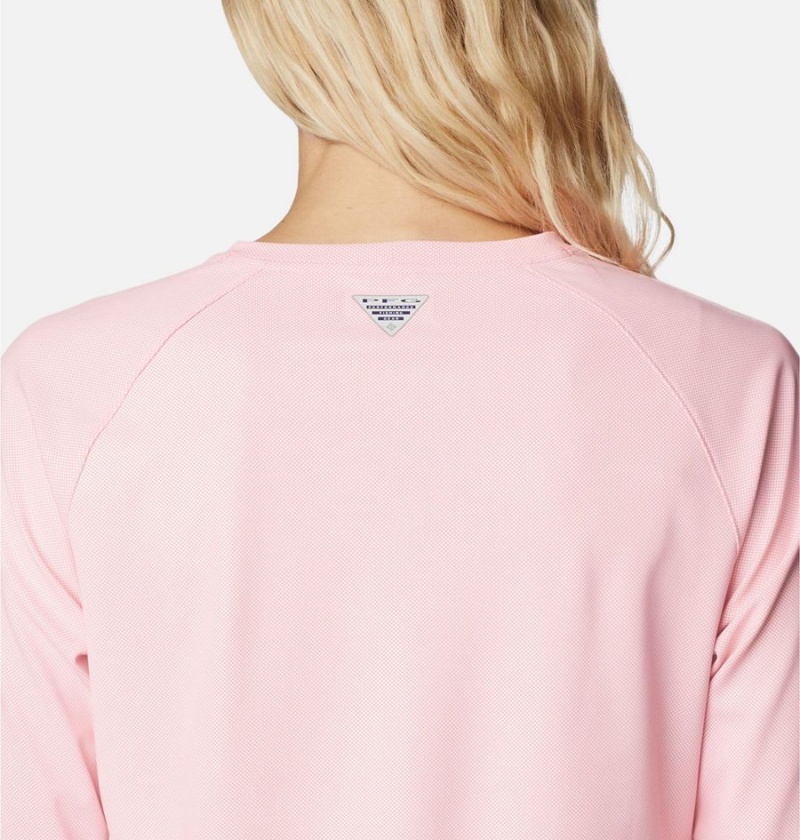 Columbia PFG Tidal Deflector Long Sleeve Women's T-Shirt Pink | MKGWVS-589