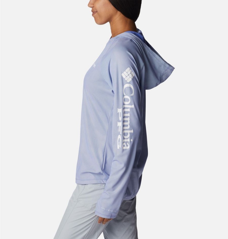 Columbia PFG Tidal Deflector Women's Hoodie Purple | VOJBZM-982