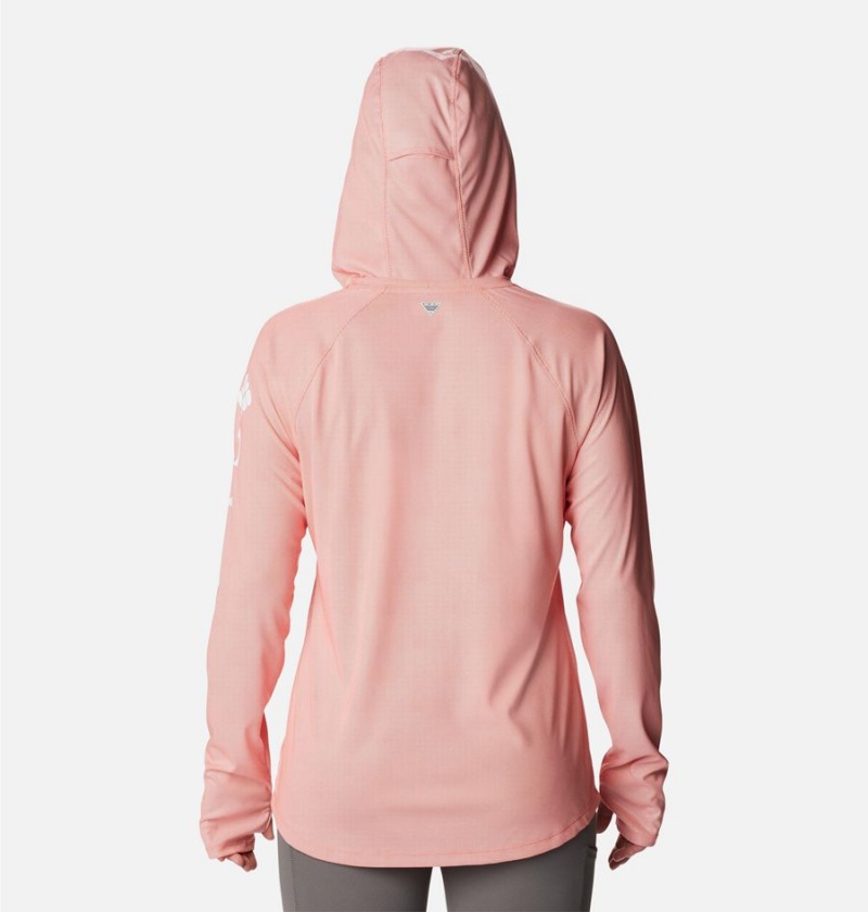 Columbia PFG Tidal Deflector Women's Hoodie Pink | DWONHT-615