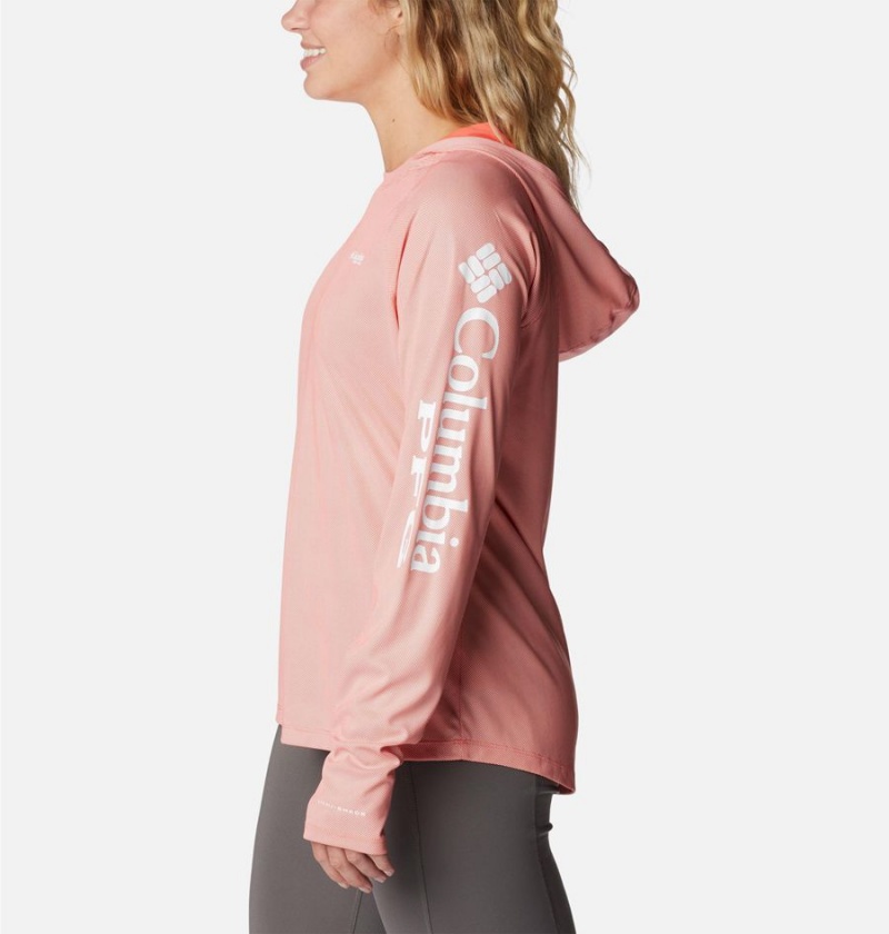 Columbia PFG Tidal Deflector Women's Hoodie Pink | DWONHT-615