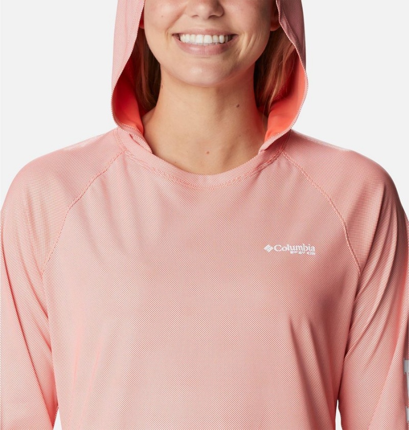 Columbia PFG Tidal Deflector Women's Hoodie Pink | DWONHT-615