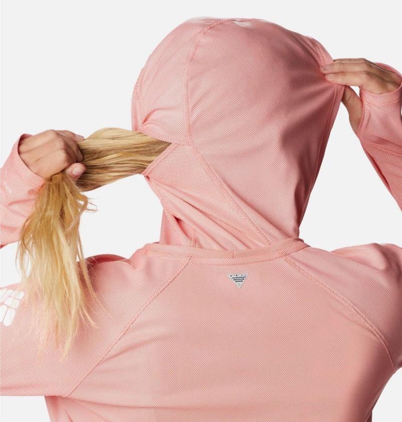 Columbia PFG Tidal Deflector Women's Hoodie Pink | DWONHT-615